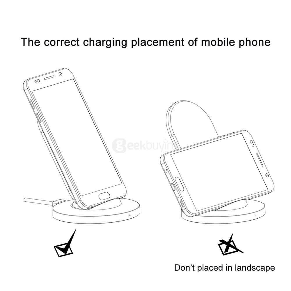Itian A2-10W QI QC2.0 Wireless Quick Charger Holder for Samsung S6 Edge Plus / Note 5 / Note 7 / S7 / S7 Edge Phones & Qi-compatible Devices - Black