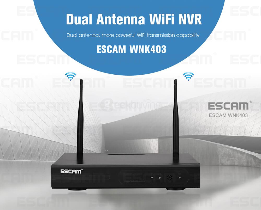 ESCAM WNK403 4CH WiFi IP Cameras and 1CH WiFi NVR 720P Wireless NVR Kit