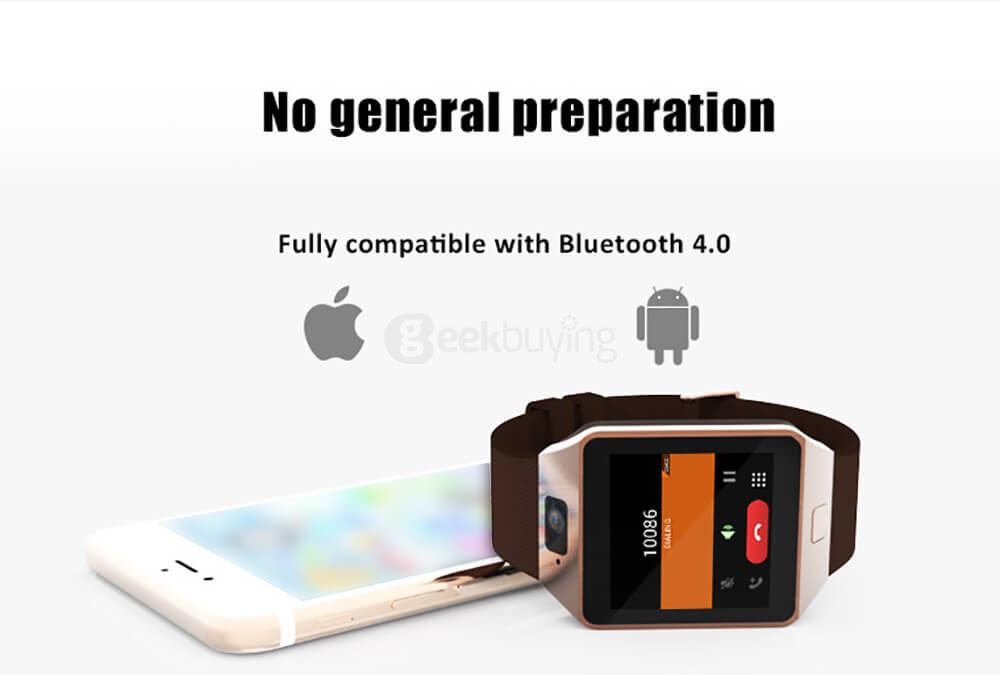 TenFifteen QW09 3G Smart Watch Phone Android 4.4 1.54 inch MTK6572 Dual Core 1.2GHz 512MB/4GB 5.0MP Camera Bluetooth 4.0 WiFi - Black