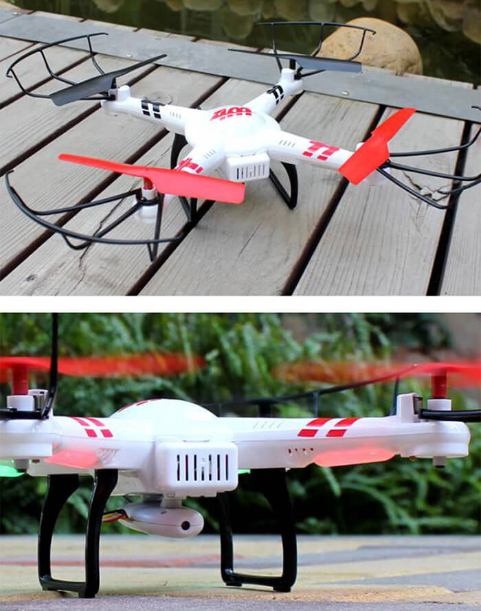 WLtoys V686G FPV Headless Mode RC Quadcopter 2.4GHz 4CH 6-axis with 2MP Camera LED Light RTF - White
