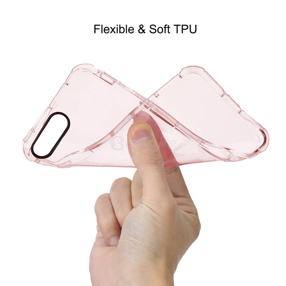 ROCK Fence Series Ultra-thin TPU Soft Case Shockproof Drop-resistance Back Cover For iPhone 7 - Transparent Pink