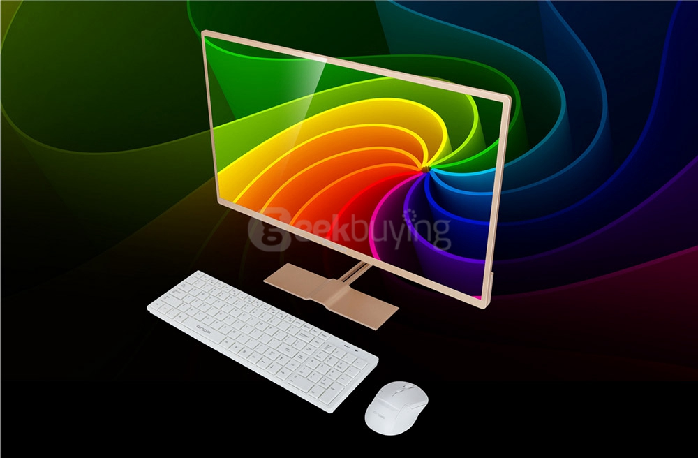 Onda P280 G2 Desktop PC 23.8 inch DOS Intel Pentium G3260 Dual Core 3.3GHz 4GB RAM 120GB SSD IPS 1920*1080 - Gold