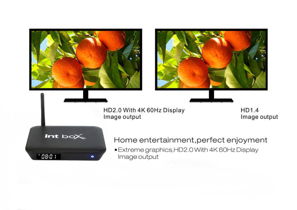Bundle Intbox pro M7S Amlogic S905 4K TV BOX Android 5.1 Lollipop KODI 2G/16G 802.11AC WIFI 1000M LAN Bluetooth4.0 + Rii i8+Israel Hebrew Language Keyboard - Black