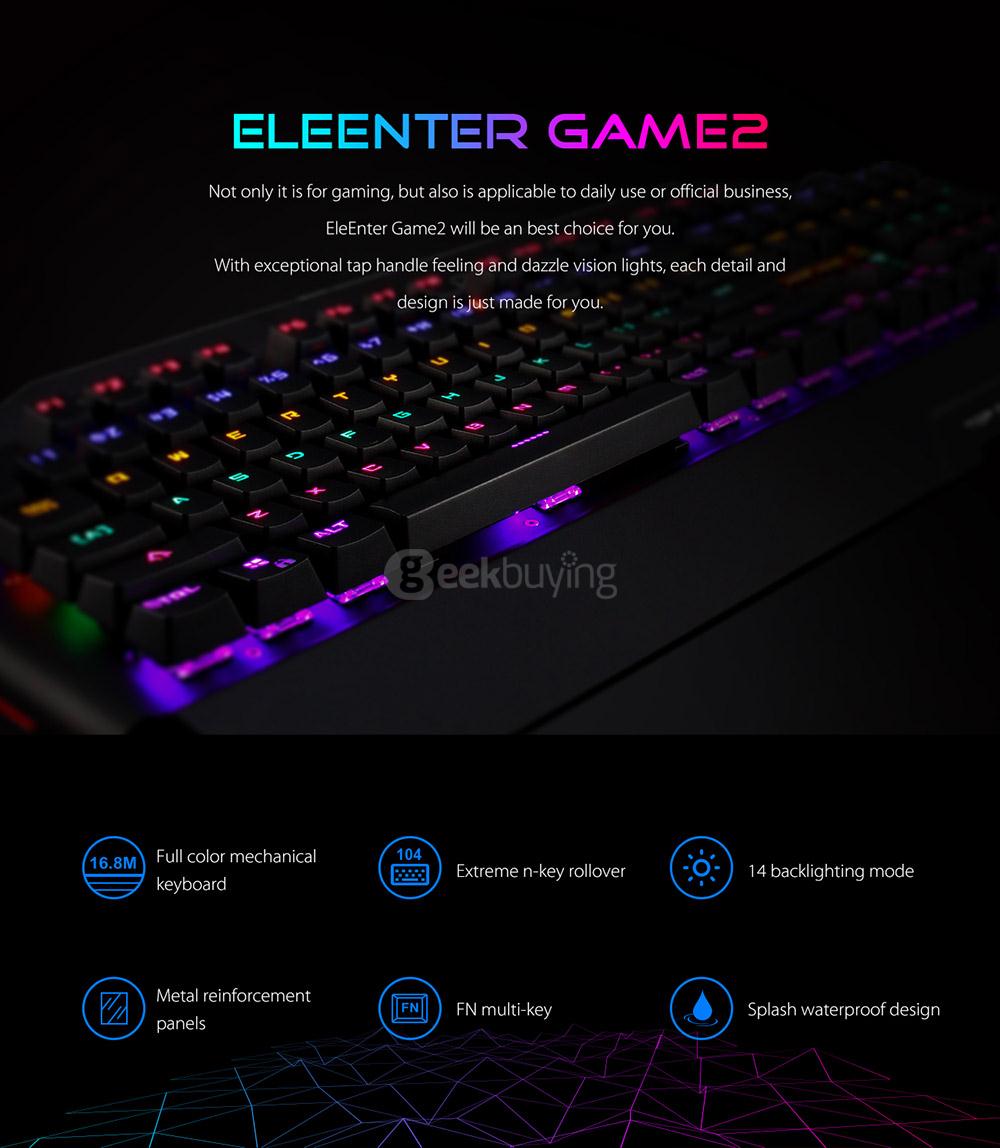 Elephone ELE EleEnter Gaming Mouse + EleEnter Game2 Gaming Mechanical Keyboard (US Standard)