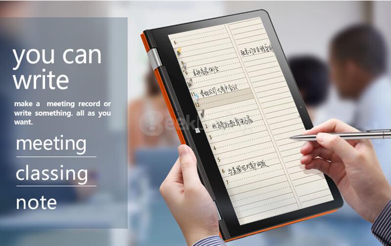 Voyo VBook V3 Fingerprint Version Ultrabook 13.3 inch Windows 10 4GB/64GB Intel Cherry Trail Z8300 Quad 1.84GHz IPS 1920*1080 (With Keyboard and Stylus) - Orange