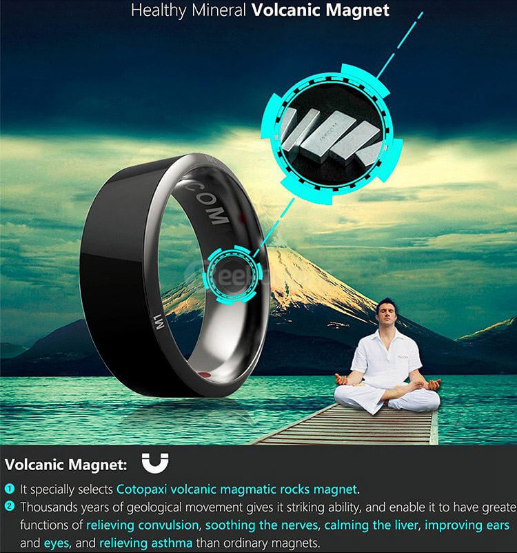 Jakcom R3 Smart Magic Ring App Enabled NFC Technology Health Module Waterproof Dust-proof Fall-proof For Android iOS Smartphones Size 10 - Black