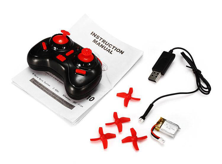 NIHUI NH010 MINI 2.4G 4CH 6Axis Gyro Headless Mode RC Quadcopter RTF - Red