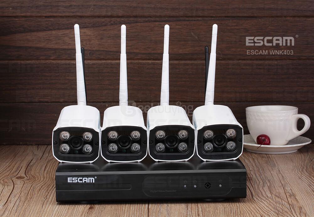 ESCAM WNK403 4CH WiFi IP Cameras and 1CH WiFi NVR 720P Wireless NVR Kit