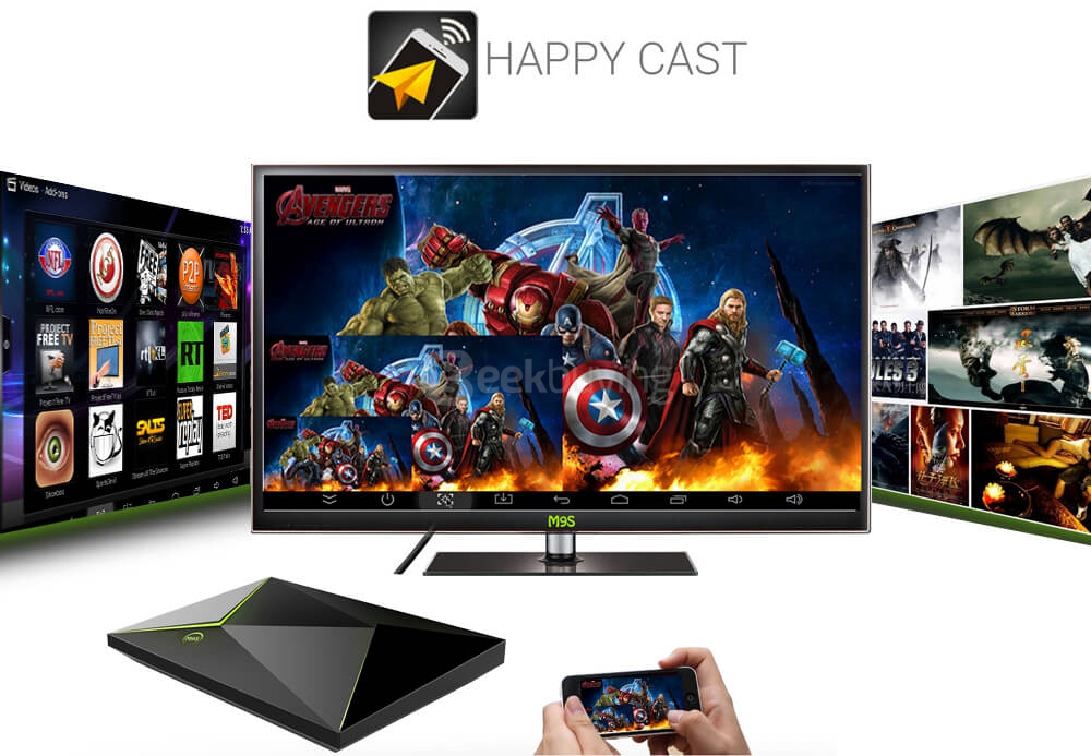 Bundle M9S-Z8 Android 5.1 Lollipop Amlogic S905 4K TV BOX 2G/16G 2.4G+5G WIFI 1000M LAN Bluetooth KODI + Tronsmart TSM01 EN Air Mouse