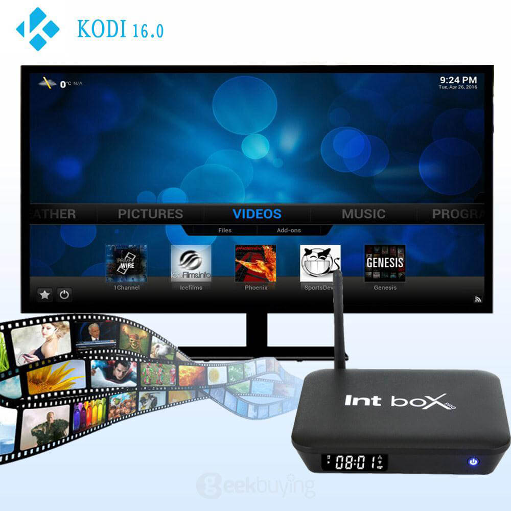 Bundle Intbox pro M7S Amlogic S905 4K TV BOX Android 5.1 Lollipop KODI 2G/16G 802.11AC WIFI 1000M LAN Bluetooth4.0 + Rii i8+Israel Hebrew Language Keyboard - Black