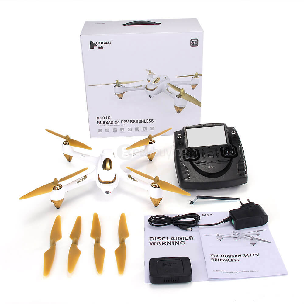 Hubsan X4 H501S 5.8G FPV Brushless With 1080P HD Camera GPS RC Quadcopter RTF - White