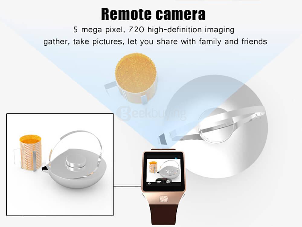 TenFifteen QW09 3G Smart Watch Phone Android 4.4 1.54 inch MTK6572 Dual Core 1.2GHz 512MB/4GB 5.0MP Camera Bluetooth 4.0 WiFi - Black