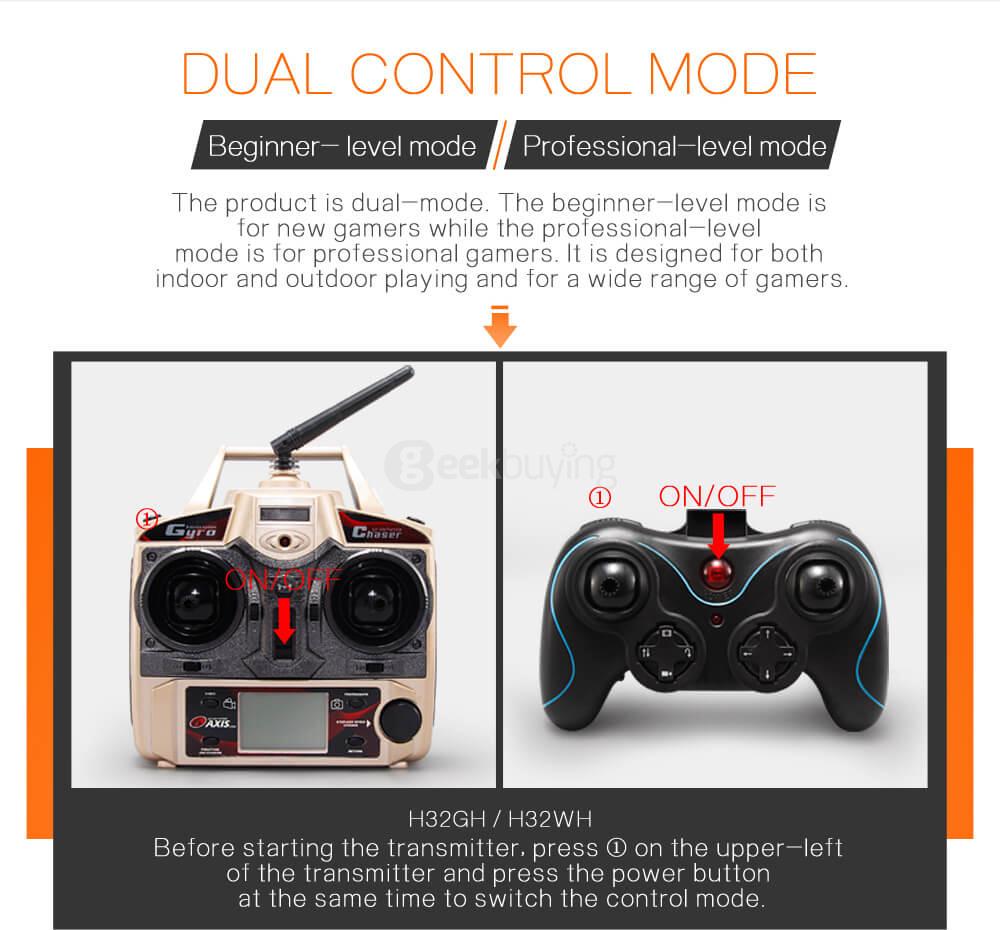 JJRC H32GH 5 8G FPV Altitude Hold Mode 2MP Camera RC Quadcopter Orange