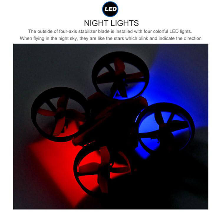 NIHUI NH010 MINI 2.4G 4CH 6Axis Gyro Headless Mode RC Quadcopter RTF - Red