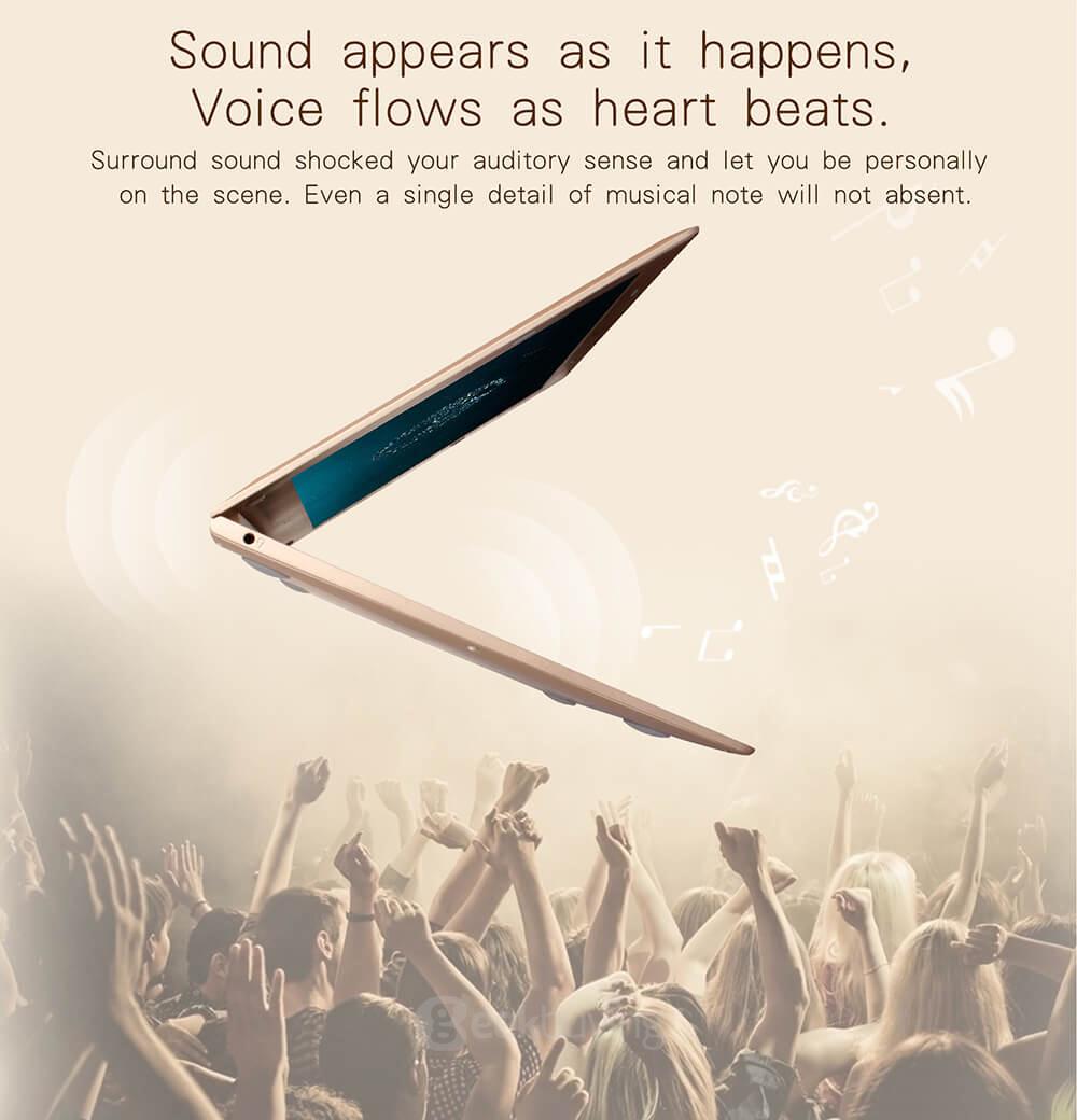 Jumper EZbook Air Laptop 11.6 inch Windows 10 4GB/128GB Intel Cherry Trail Z8350 Quad Core 1.92GHz FHD Screen 1920*1080 Type-C Dual WiFi - Gold