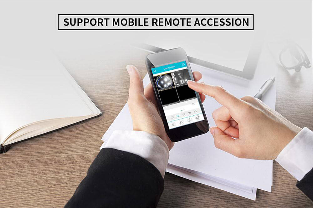 Sunell EA-92491 4CH 1080P Professional IP Camera and NVR Kit Support Mobile Remote Accession IP66 Waterproof