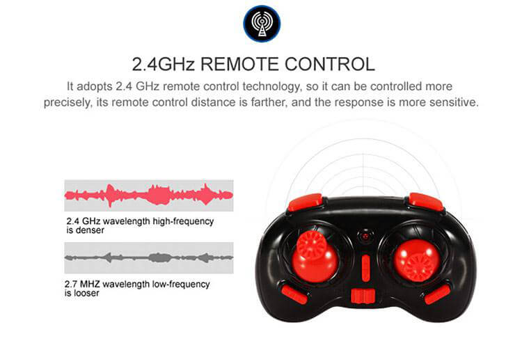 NIHUI NH010 MINI 2.4G 4CH 6Axis Gyro Headless Mode RC Quadcopter RTF - Red