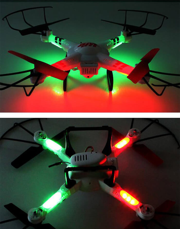 WLtoys V686G FPV Headless Mode RC Quadcopter 2.4GHz 4CH 6-axis with 2MP Camera LED Light RTF - White