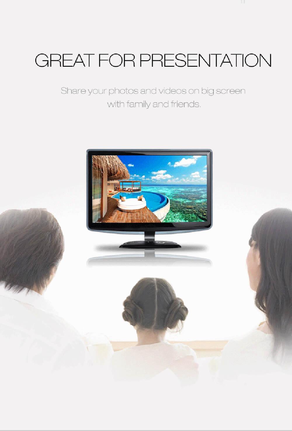 EZcast Cable HDMI Adapter Support Miracast Airplay for iOS Android - Rose Gold