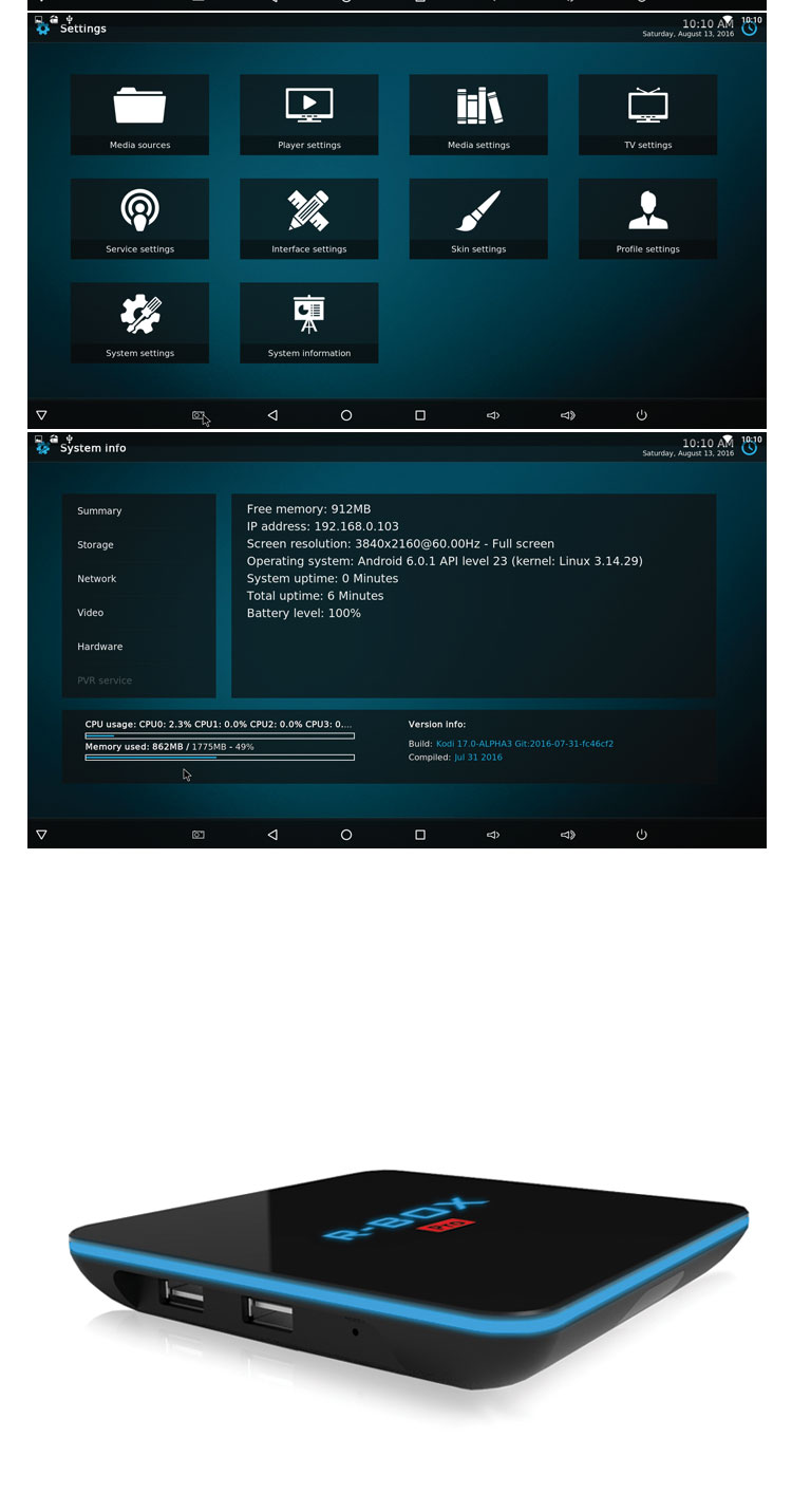 R-BOX Pro Amlogic S912 Octa Core 2G/16G Android 6.0 Marshmallow 4K 60FPS TV BOX 2.4G+5G WIFI Bluetooth 1000M LAN DLNA Miracast