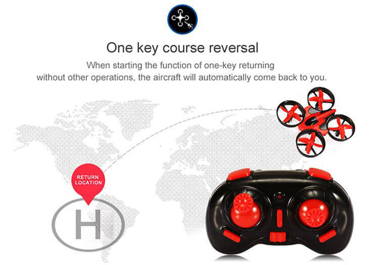 NIHUI NH010 MINI 2.4G 4CH 6Axis Gyro Headless Mode RC Quadcopter RTF - Red