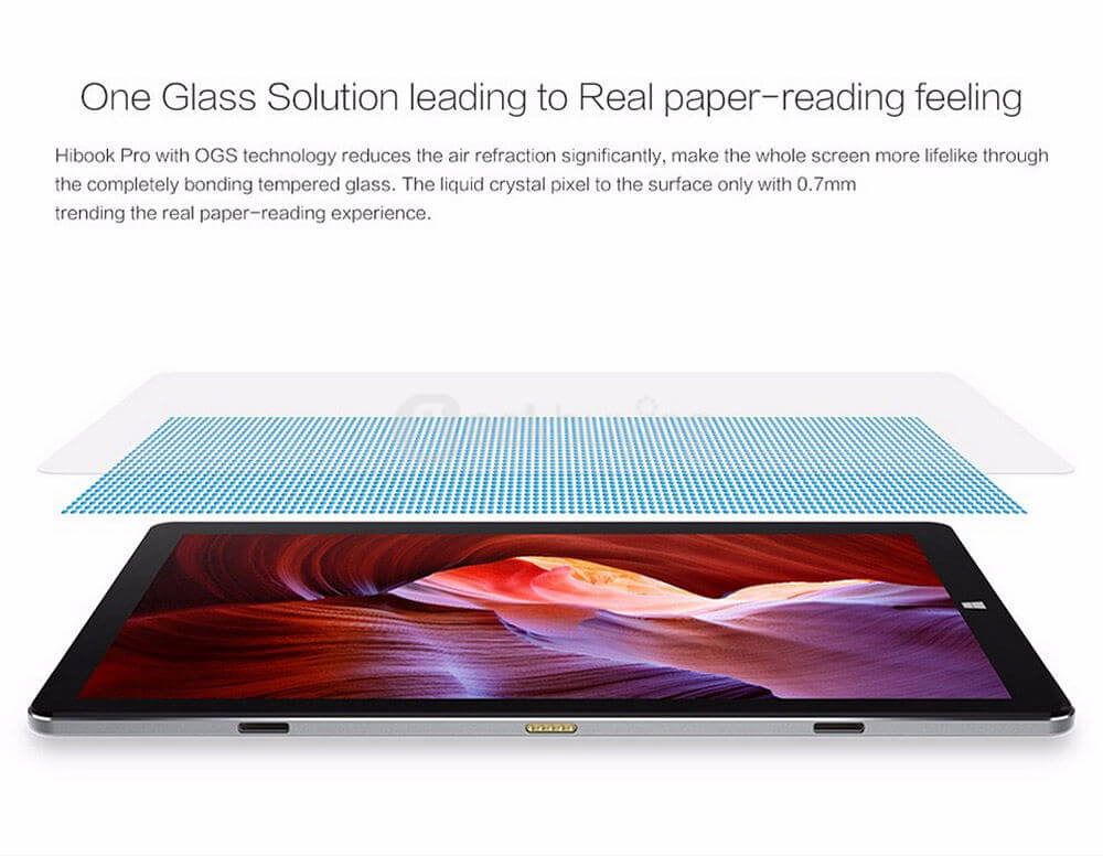 CHUWI HiBook Pro 2in1 Tablet Intel Cherry Trail Z8300 10.1 inch Dual OS Windows 10 + Android 5.1 4GB/64GB Quad Core 1.84GHz 2560*1600 OGS IPS Screen Type-C - Gray