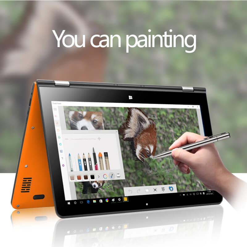 Voyo VBook V3 Fingerprint Version Ultrabook 13.3 inch Windows 10 4GB/64GB Intel Cherry Trail Z8300 Quad 1.84GHz IPS 1920*1080 (With Keyboard and Stylus) - Orange
