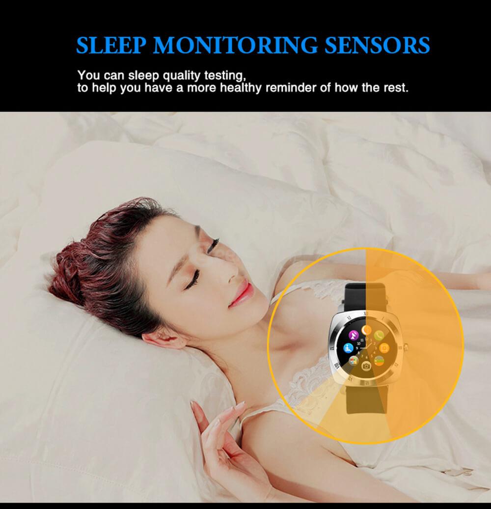 X3 2G Smart Watch Phone Sport Version 1.33 inch MTK6261 Pedometer Sleep Monitor Sedentary Reminder Support SIM TF Card 1.3MP Camera - Gold