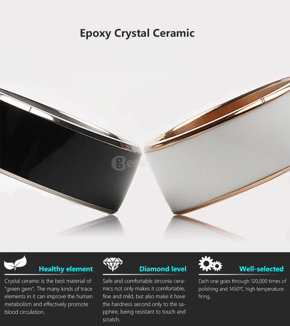 Size 9 Jakcom R3F Smart Ring Waterproof Wearable Ring for NFC Electronics Mobile Phone Android Smartphone - Black