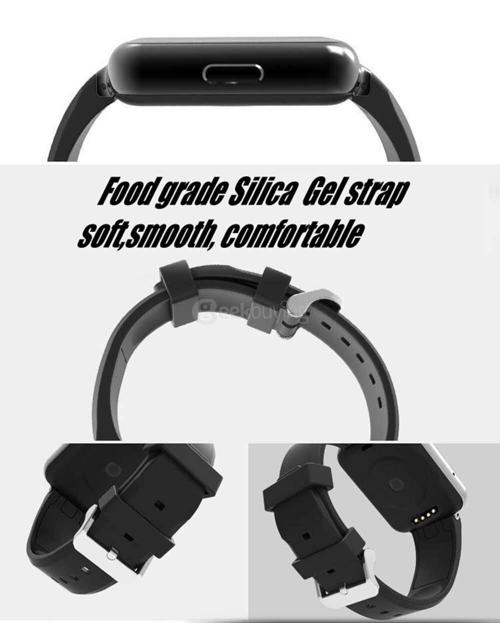 K1 3G Smart Watch Phone Android 5.1 MTK6580 Quad Core 1.3GHz 512MB/8GB Bluetooth WiFi GPS Heart Rate Monitor for Android iOS - Black