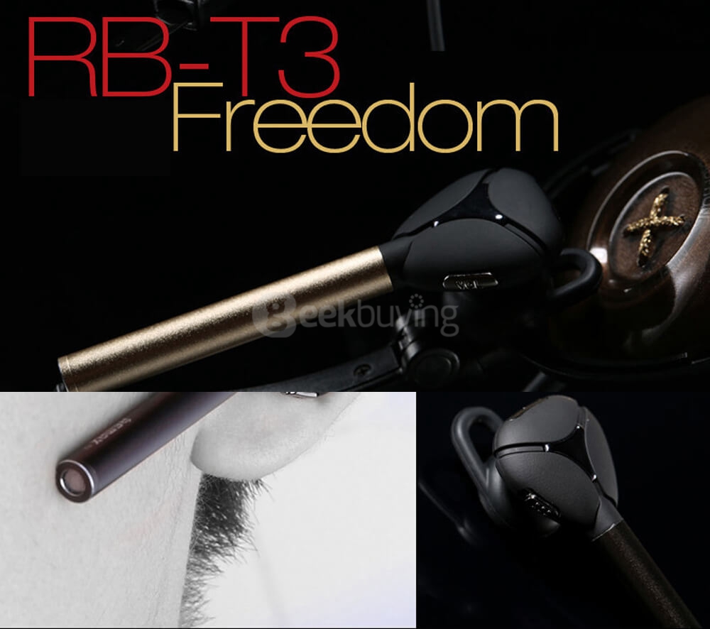 REMAX RB-T3 Remote Shutter Bluetooth 4.1 Headset - Silver
