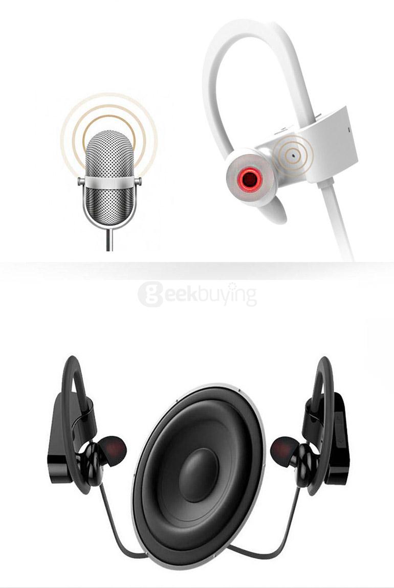 U8 Wireless Bluetooth 4.1 HiFi Music Sport In-ear Earbuds CVC6.0 Noise Cancelling - Black