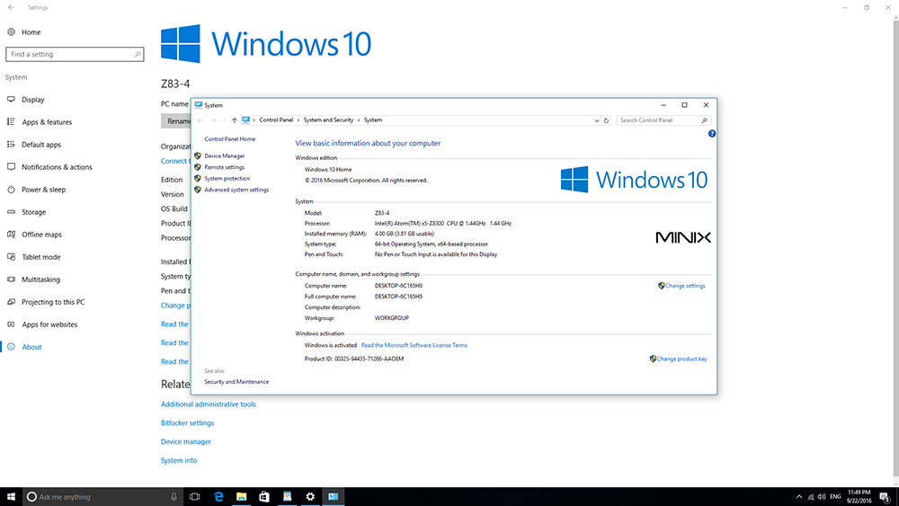 Bundle MINIX NEO Z83-4 Fanless MINI PC + MINIX NEO K2 English Version 2.4G Wireless Keyboard