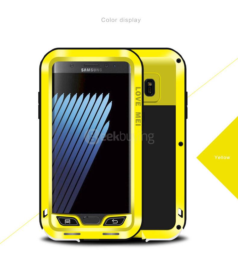 Love Mei Case Dirt-proof Snow-proof And Shock-proof Metal Shell Rugged Case For Samsung Galaxy Note 7 - Black