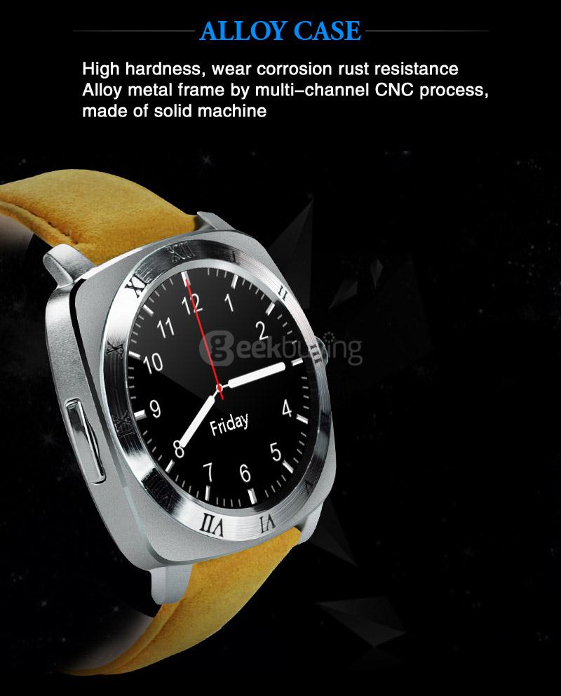 X3 2G Smartwatch Phone 1.33 inch MTK6261 Pedometer Sleep Monitor Sedentary Reminder Support SIM TF Card 1.3MP Camera - Silver