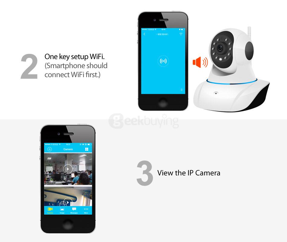 Vstarcam C25 720P HD IP Camera Two Way Audio 360 Degrees View Angle Triple Stream Security Camera