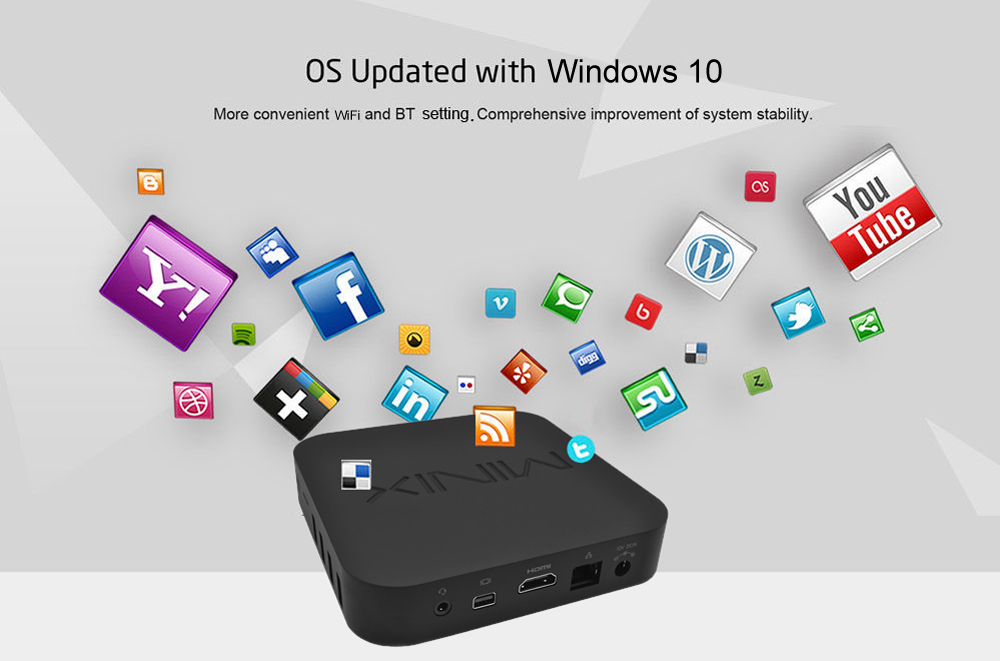 Bundle MINIX NEO Z83-4 Fanless MINI PC + MINIX NEO K2 English Version 2.4G Wireless Keyboard