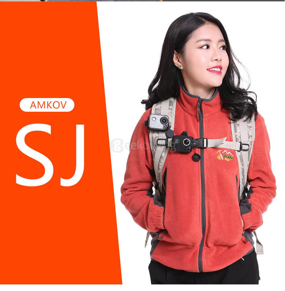 Amkov AMK-SJ Camera Case Detachable 180 Degree Rotation Camera Bag for SJCAM Camera