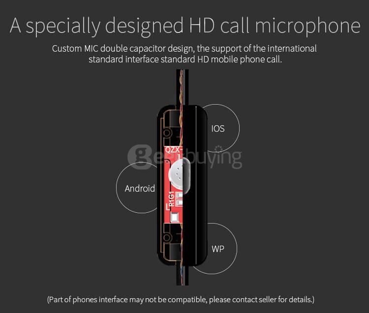 Original KZ ZST Dynamic HiFi Bass Music Sport In-Ear Earphones with MIC Hybrid Driver - Black