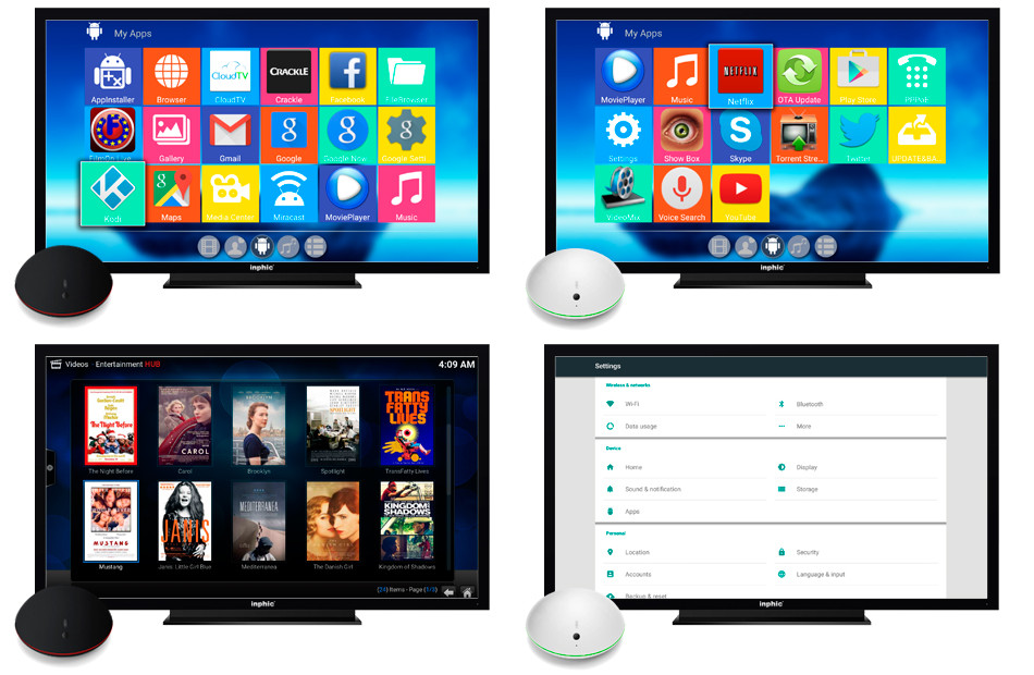 Inphic i7 Amlogic S905X Android 6.0 2G/16G 4K UHD Smart TV Box KODI 802.11 b/g/n LAN HDMI CEC - White