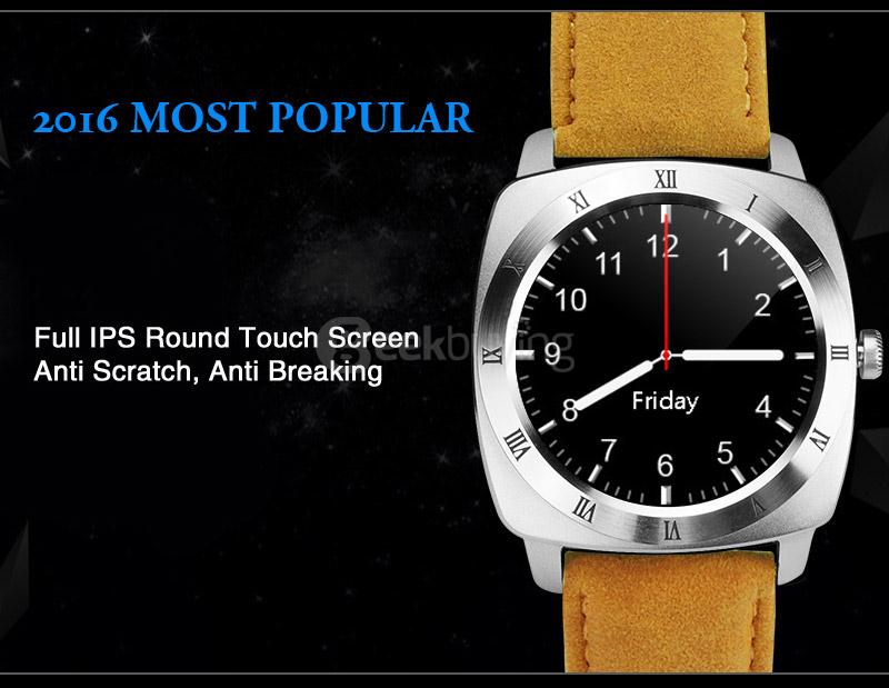 X3 2G Smartwatch Phone 1.33 inch MTK6261 Pedometer Sleep Monitor Sedentary Reminder Support SIM TF Card 1.3MP Camera - Silver