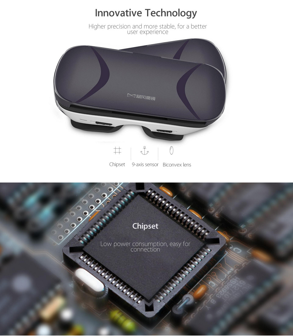 Baofeng Mojing 5 Immersive 3D VR Virtual Reality Headset Touch Control FOV96 for 5.0-5.5 inches Android Smartphones
