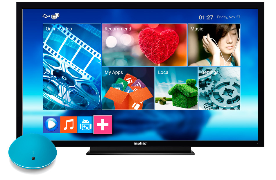 Inphic i7 Amlogic S905X Android 6.0 2G/16G 4K UHD Smart TV Box KODI 802.11 b/g/n LAN HDMI CEC - White