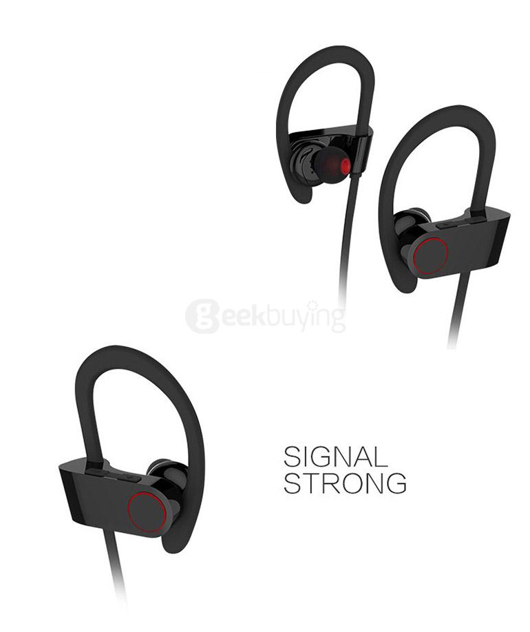 U8 Wireless Bluetooth 4.1 HiFi Music Sport In-ear Earbuds CVC6.0 Noise Cancelling - Black