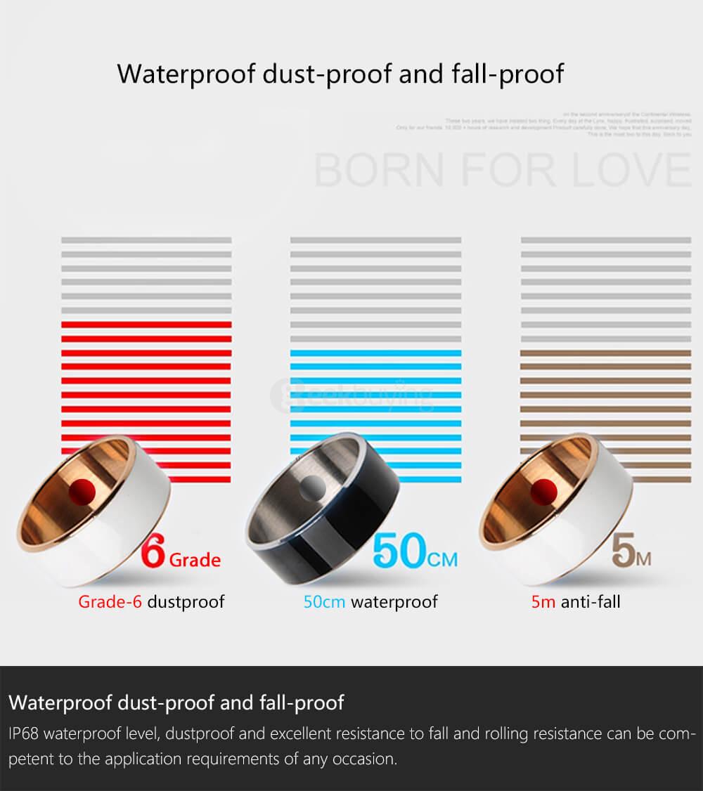 Size 9 Jakcom R3F Smart Ring Waterproof Wearable Ring for NFC Electronics Mobile Phone Android Smartphone - Black