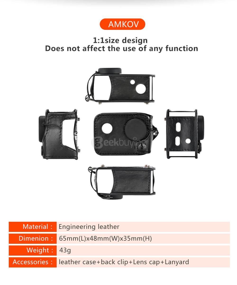 Amkov AMK-SJ Camera Case Detachable 180 Degree Rotation Camera Bag for SJCAM Camera
