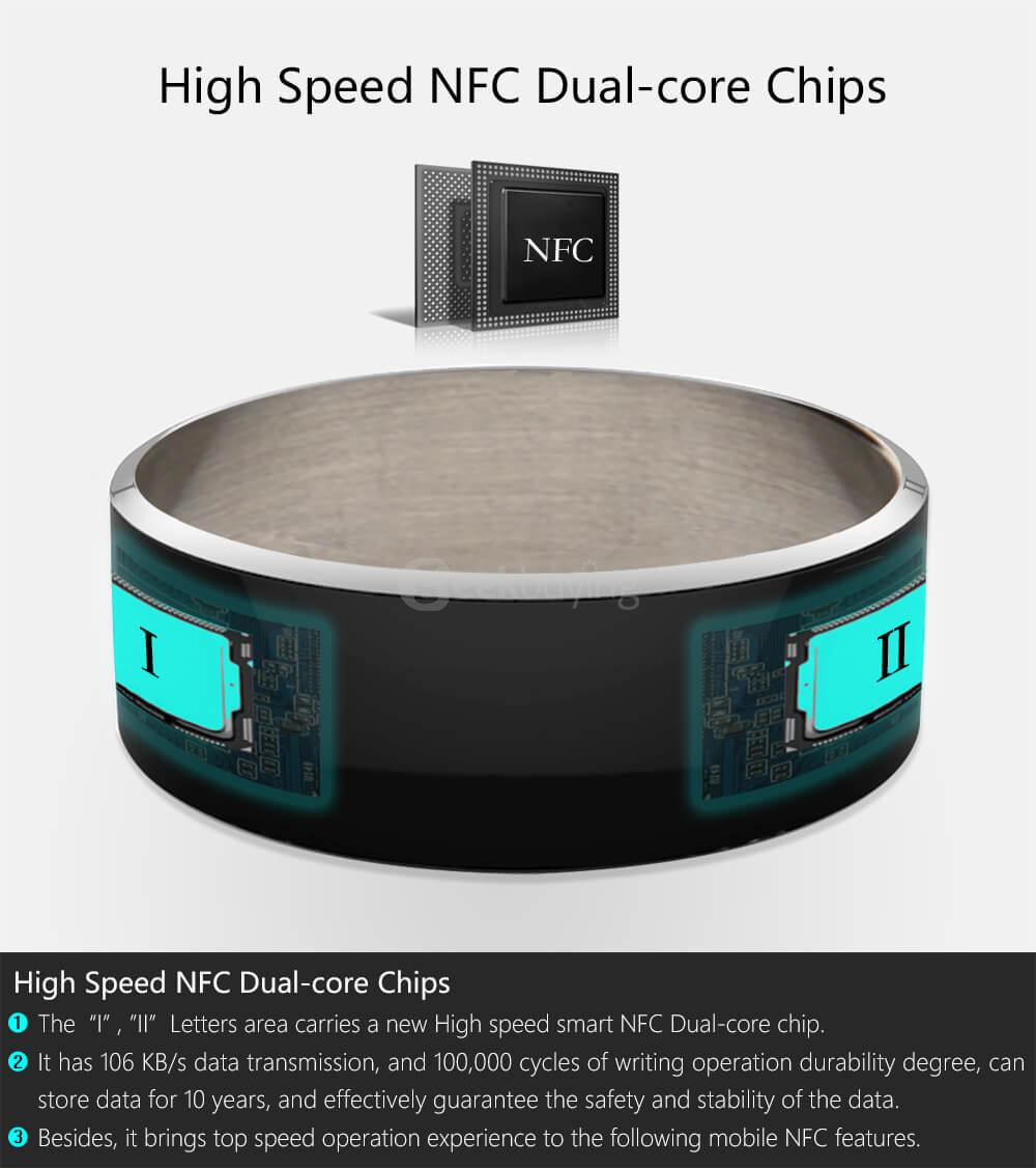 Size 11 Jakcom R3F Smart Ring Waterproof Wearable Ring for NFC Electronics Mobile Phone Android Smartphone - Black