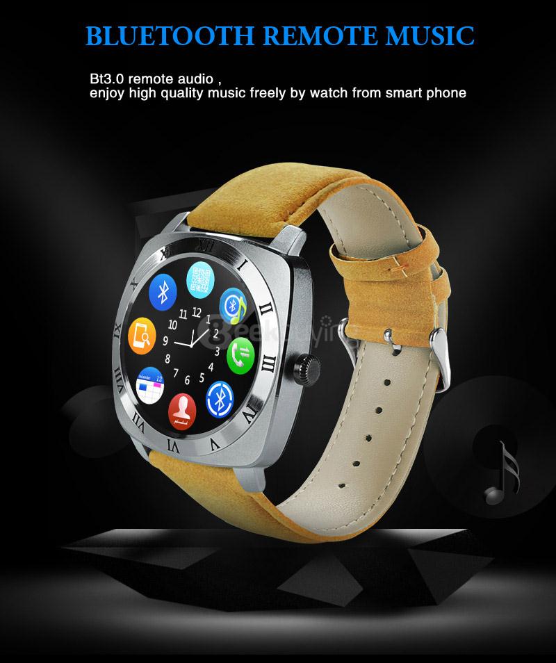 X3 2G Smartwatch Phone 1.33 inch MTK6261 Pedometer Sleep Monitor Sedentary Reminder Support SIM TF Card 1.3MP Camera - Black