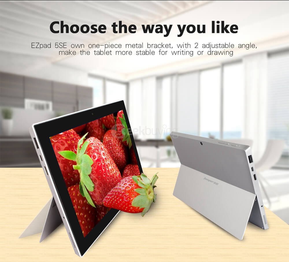 Jumper EZpad 5SE 2in1 Tablet PC 10.6 inch Windows 10 4GB/64GB Intel Cherry Trail Z8300 Quad Core 1.84GHz IPS 1920*1080 (With Docking Keyboard and Stylus) - Silver