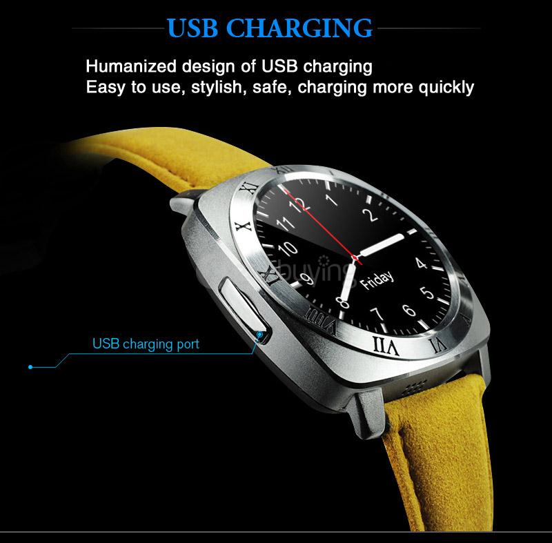 X3 2G Smartwatch Phone 1.33 inch MTK6261 Pedometer Sleep Monitor Sedentary Reminder Support SIM TF Card 1.3MP Camera - Silver